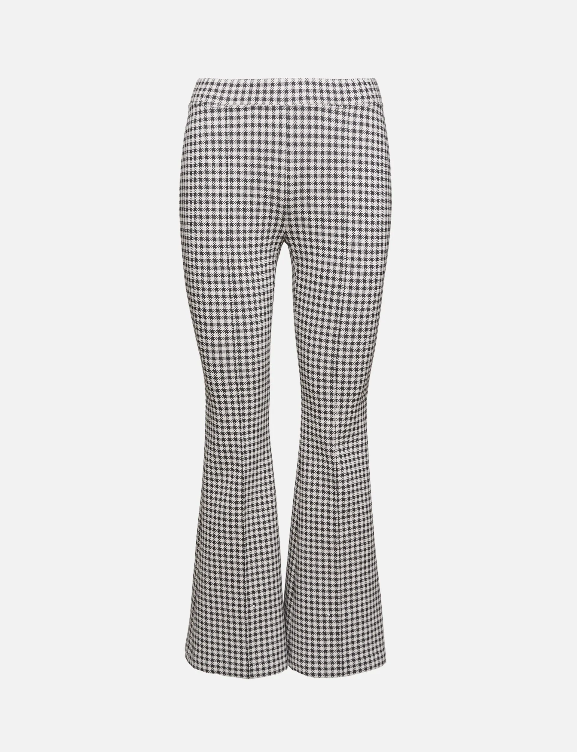 Cropped Gingham Flare Pant