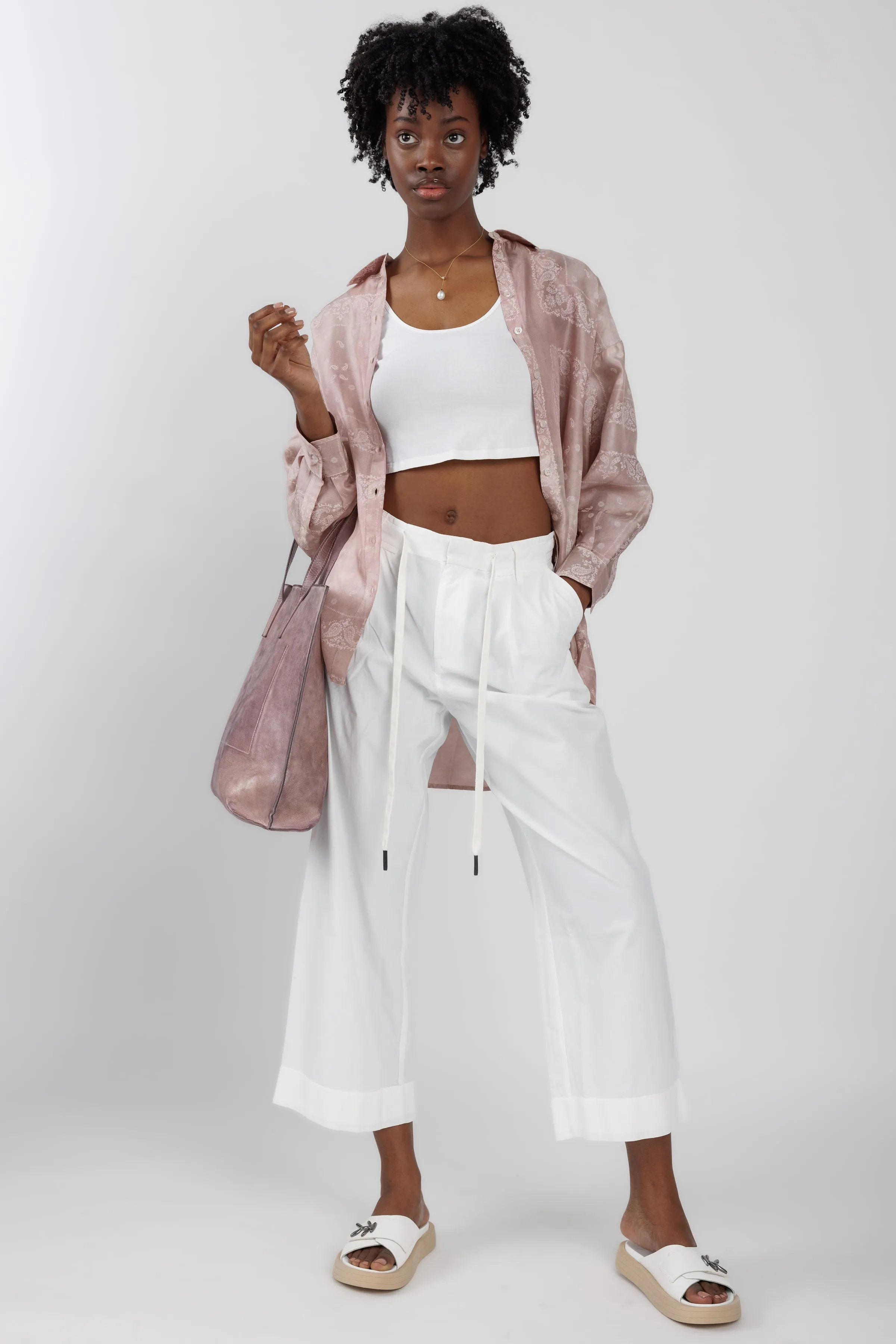 Cropped Pant in White