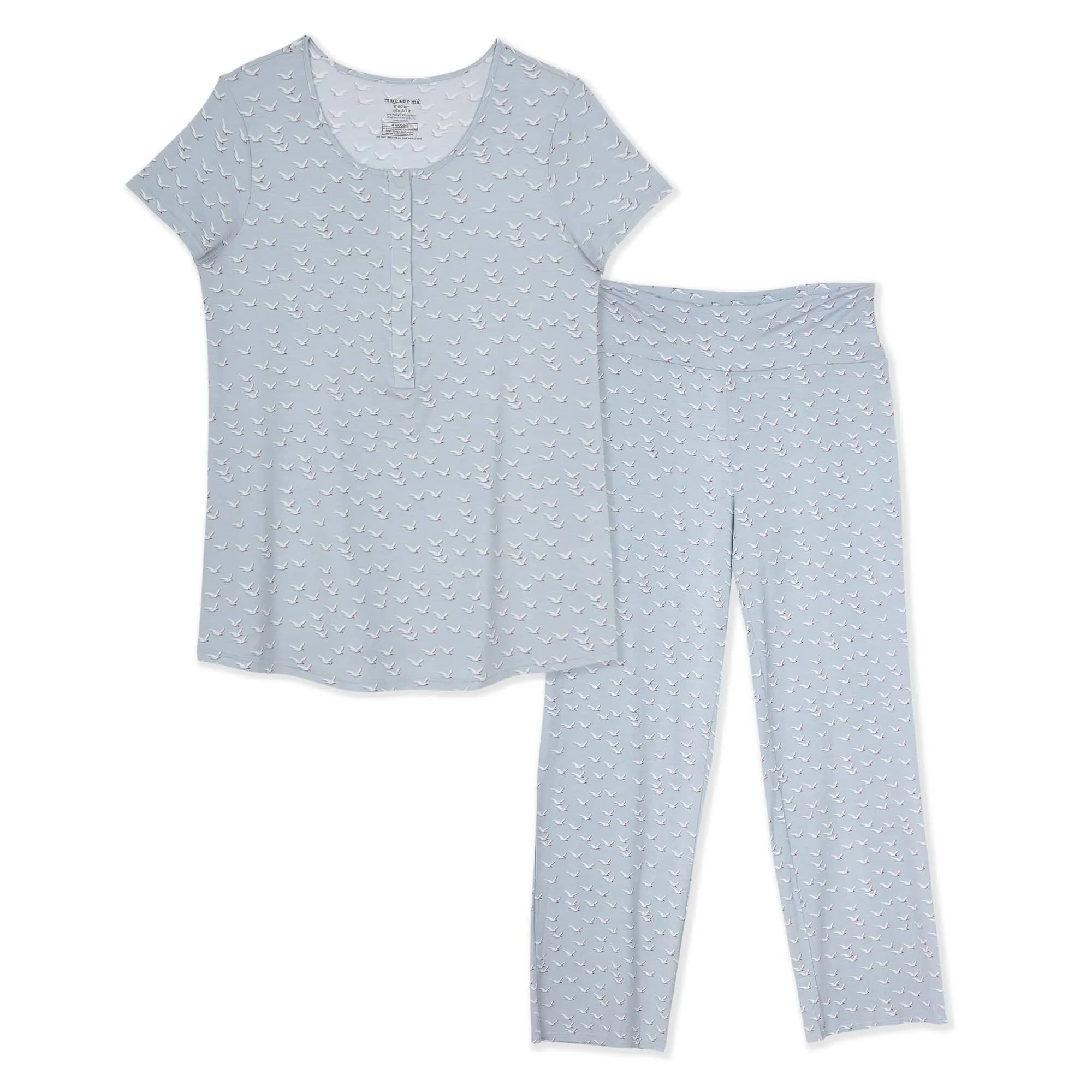 fly like a seagull modal magnetic nursing pajama set