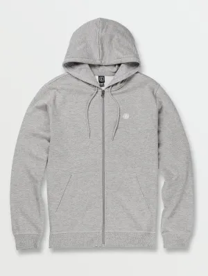 Foreman Zip Fleece Hoodie - Heather Grey