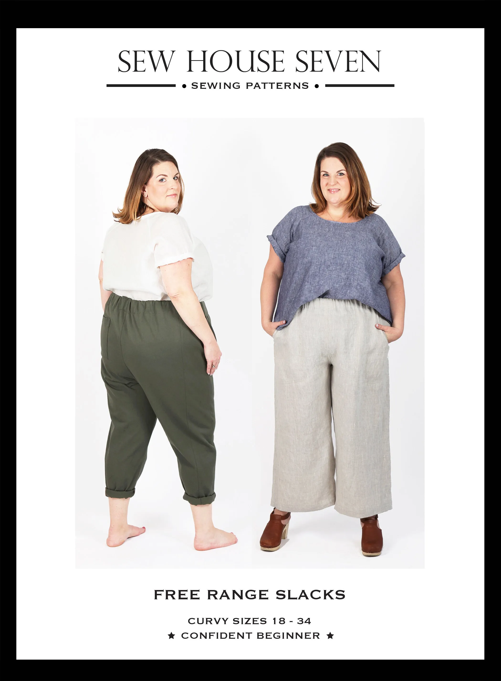 Free Range Slacks Sewing Pattern | Plus Size 18-34 by Sew House Seven