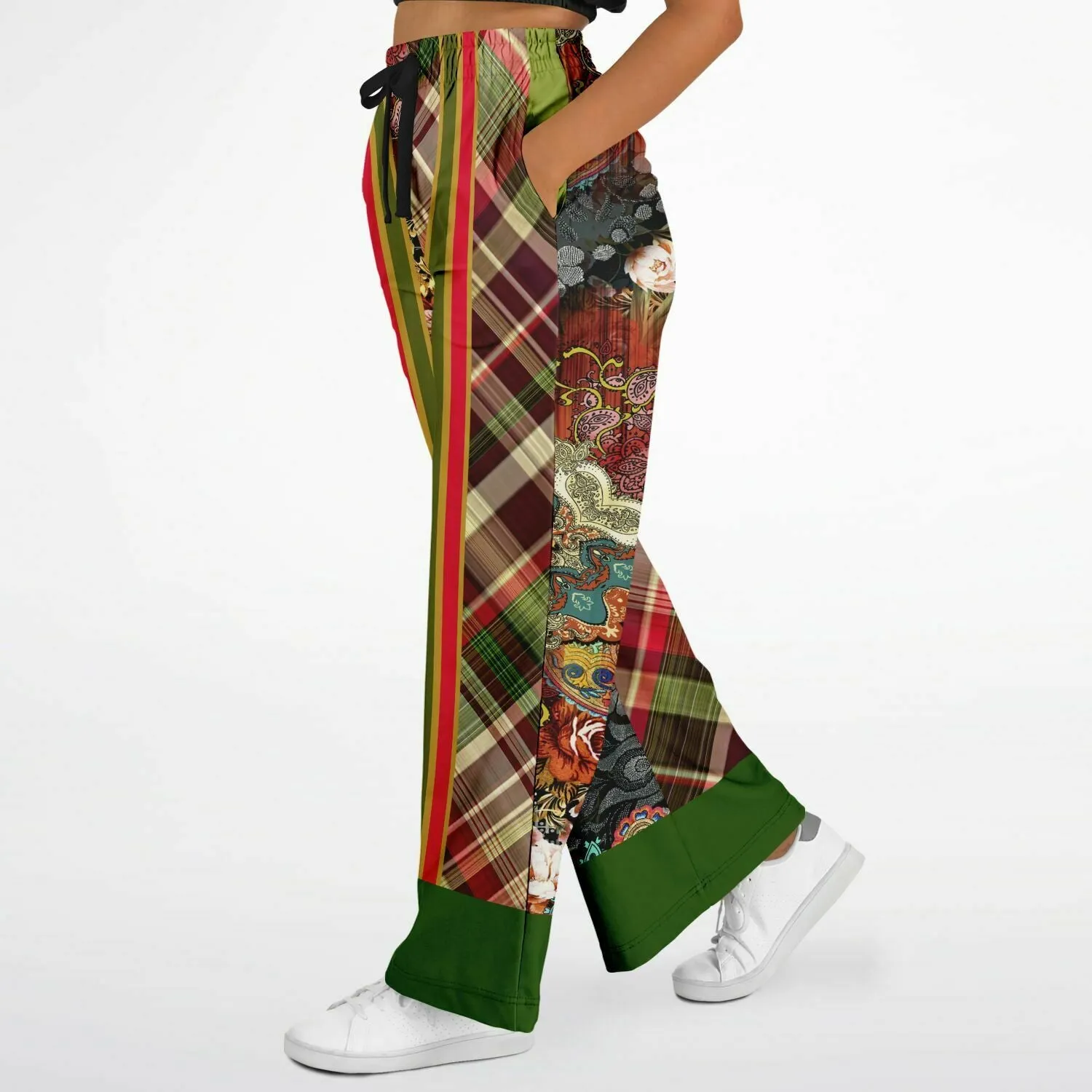 Gillepsie Paisley Plaid Stretchy Phat Bellbottoms