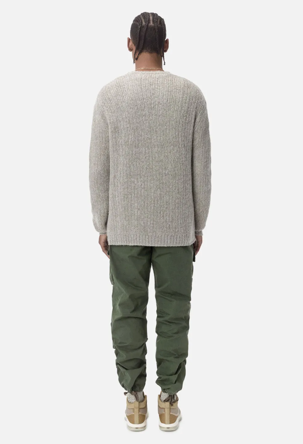 Herringbone Cargo Pants / Olive