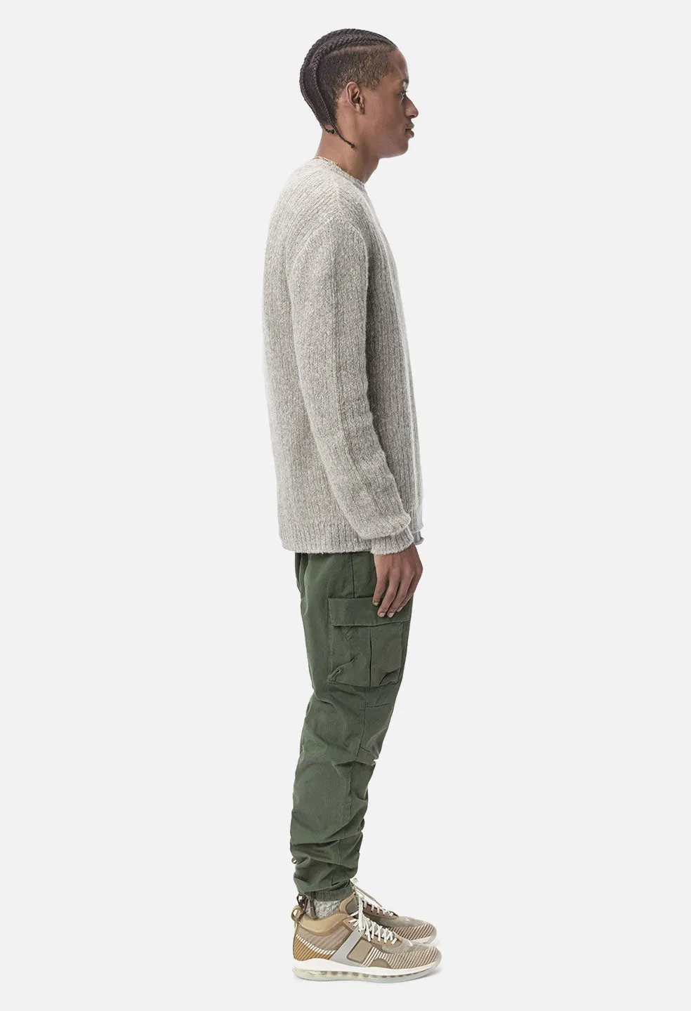 Herringbone Cargo Pants / Olive