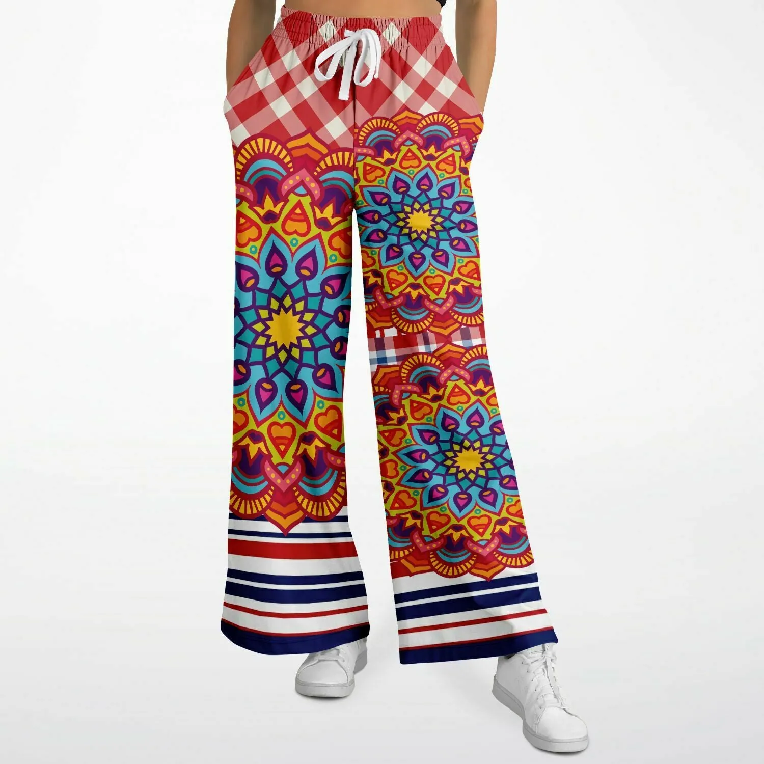 Hippy-Dippy Plaid Eco-Poly Stretchy Phat Bellbottoms