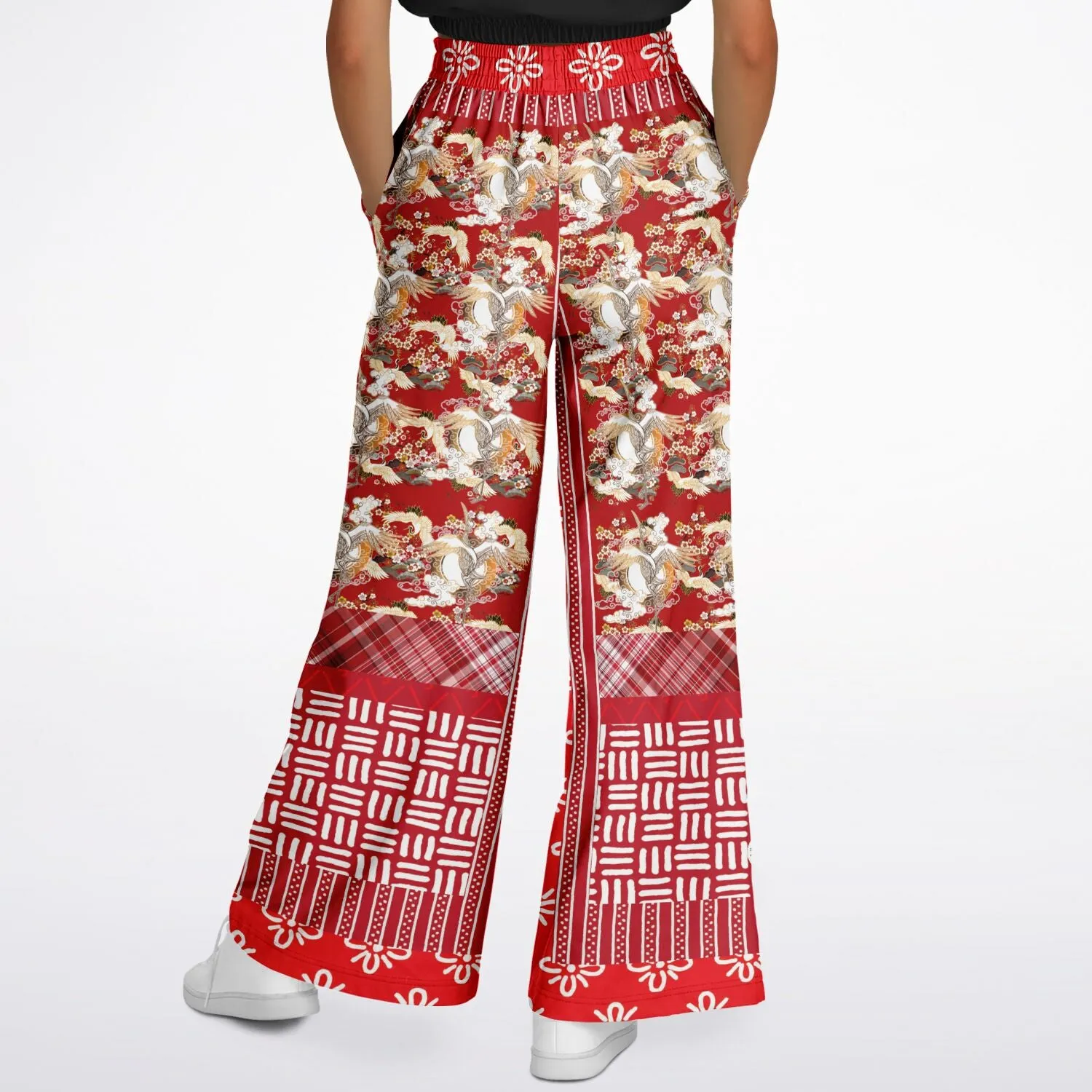 Kenzo Crane Eco-Poly Stretchy Phat Bellbottoms