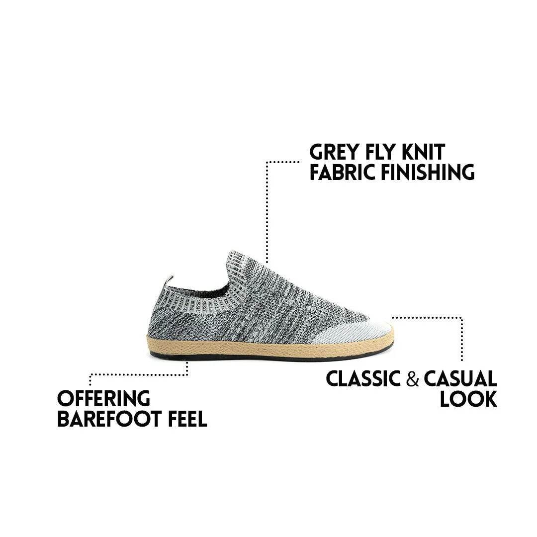 Laceless Knitted Sneakers-Grey