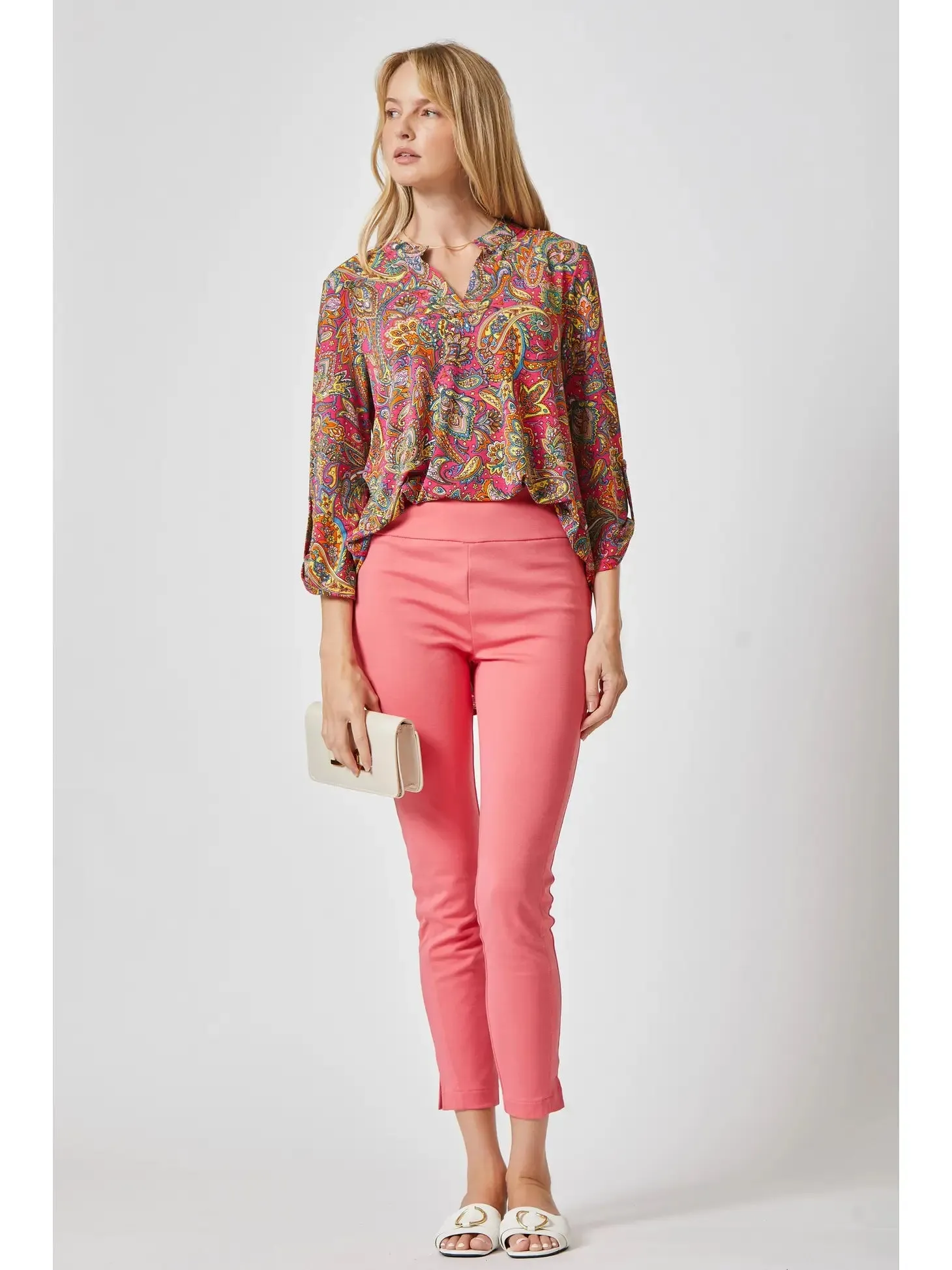 Magic High Waisted Skinny Pant - Spring Strawberry