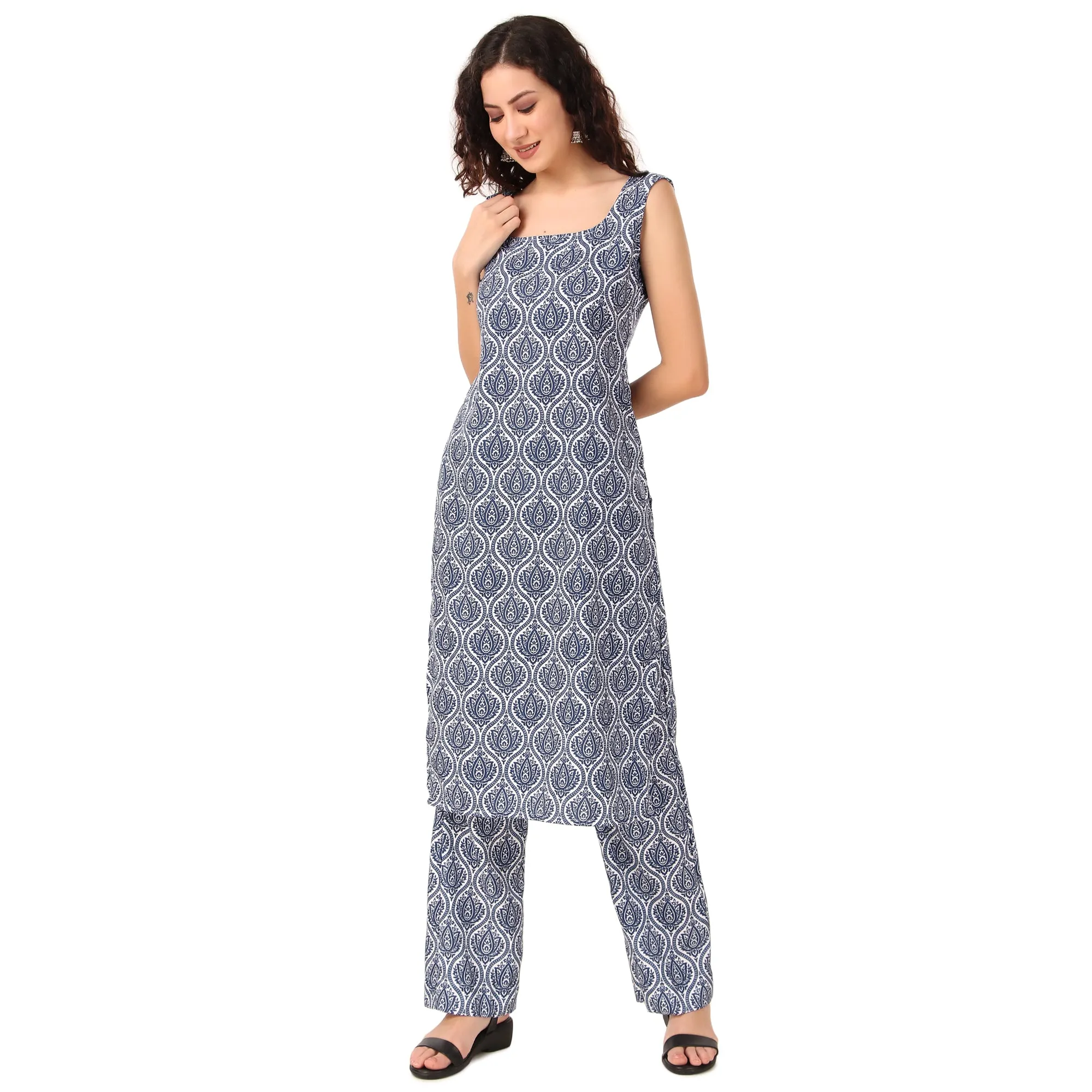 Magnetism Indigo Kurta with Pant