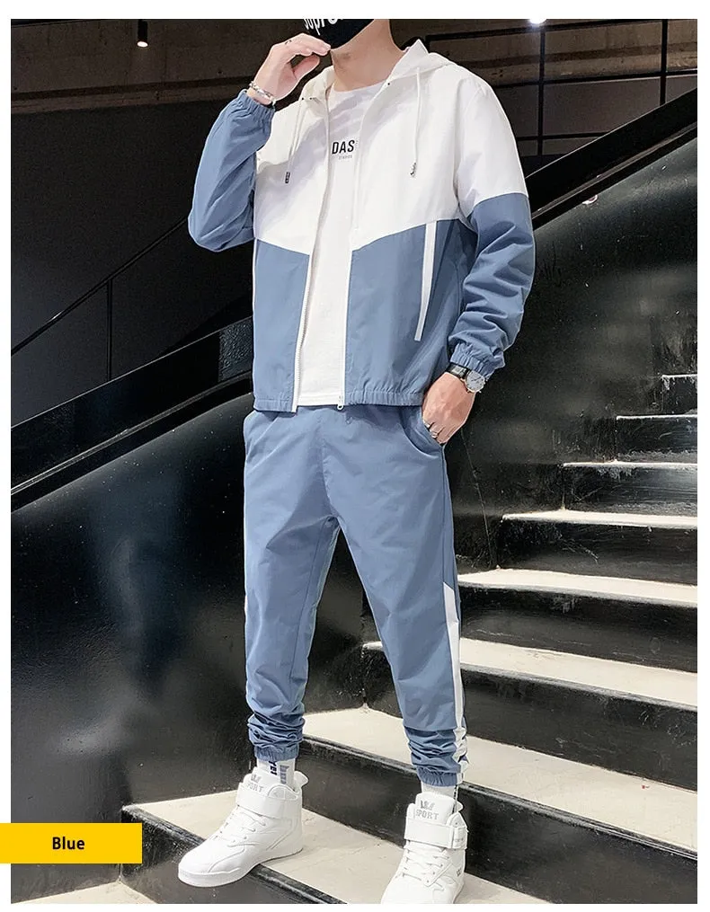 Men's Sets Two Piece Set Tracksuit Casual Zipper Jacket   Pants Harajuku Sport Suit Spring and Autumn 2 Piece Hoodies Sportswear