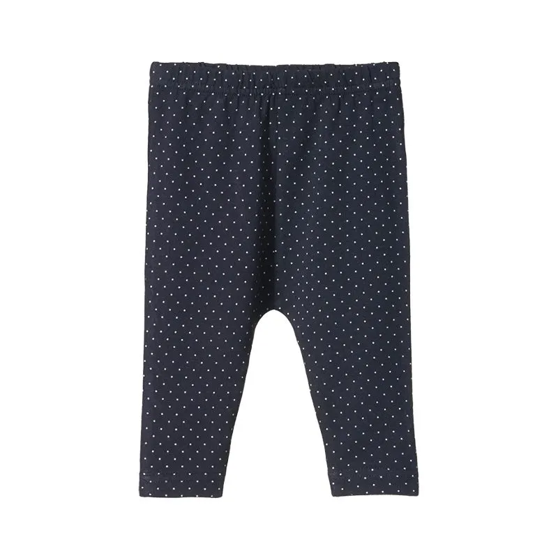 Nature Baby Leggings - Mini Dot Navy