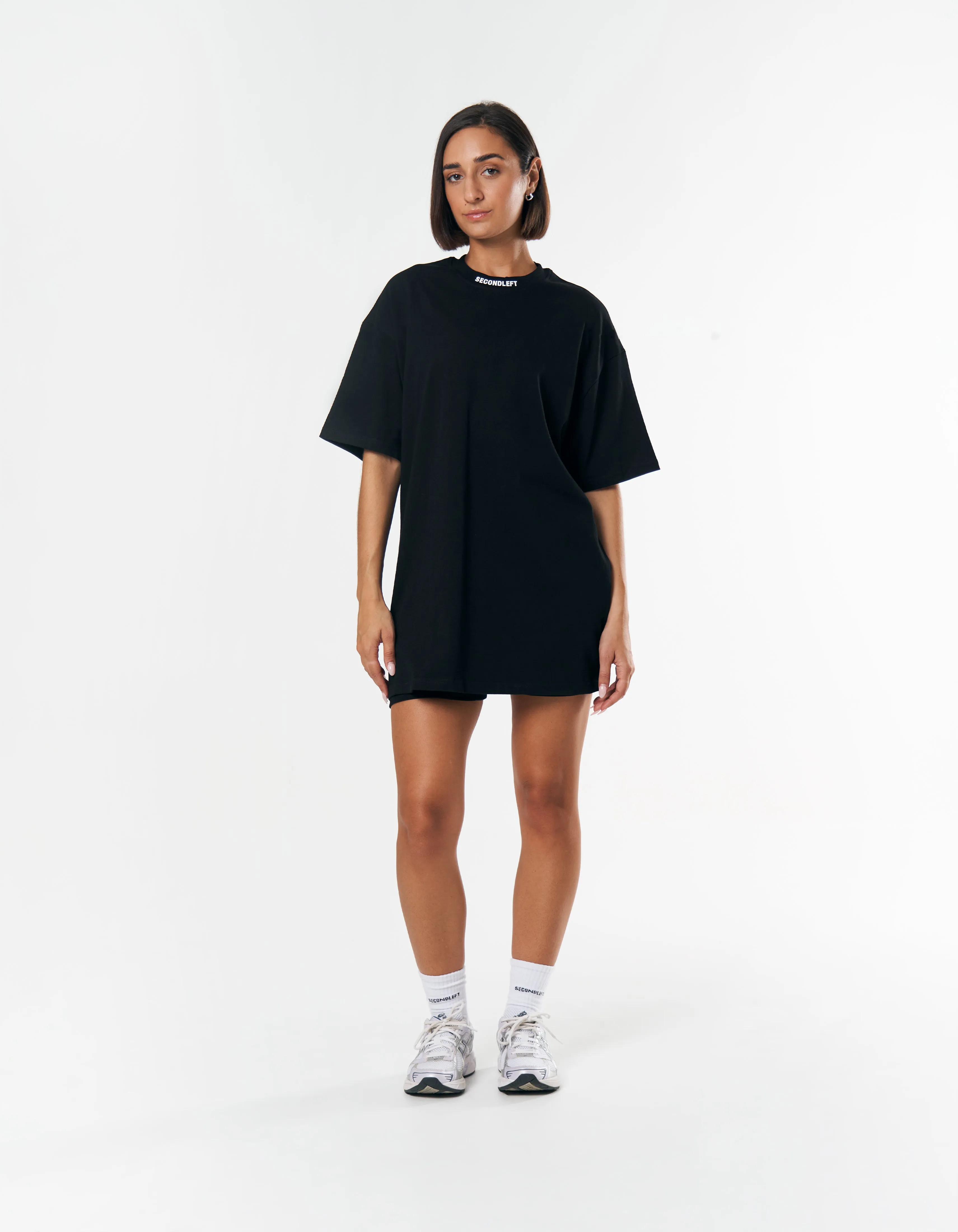 Neck Logo Tee - Black