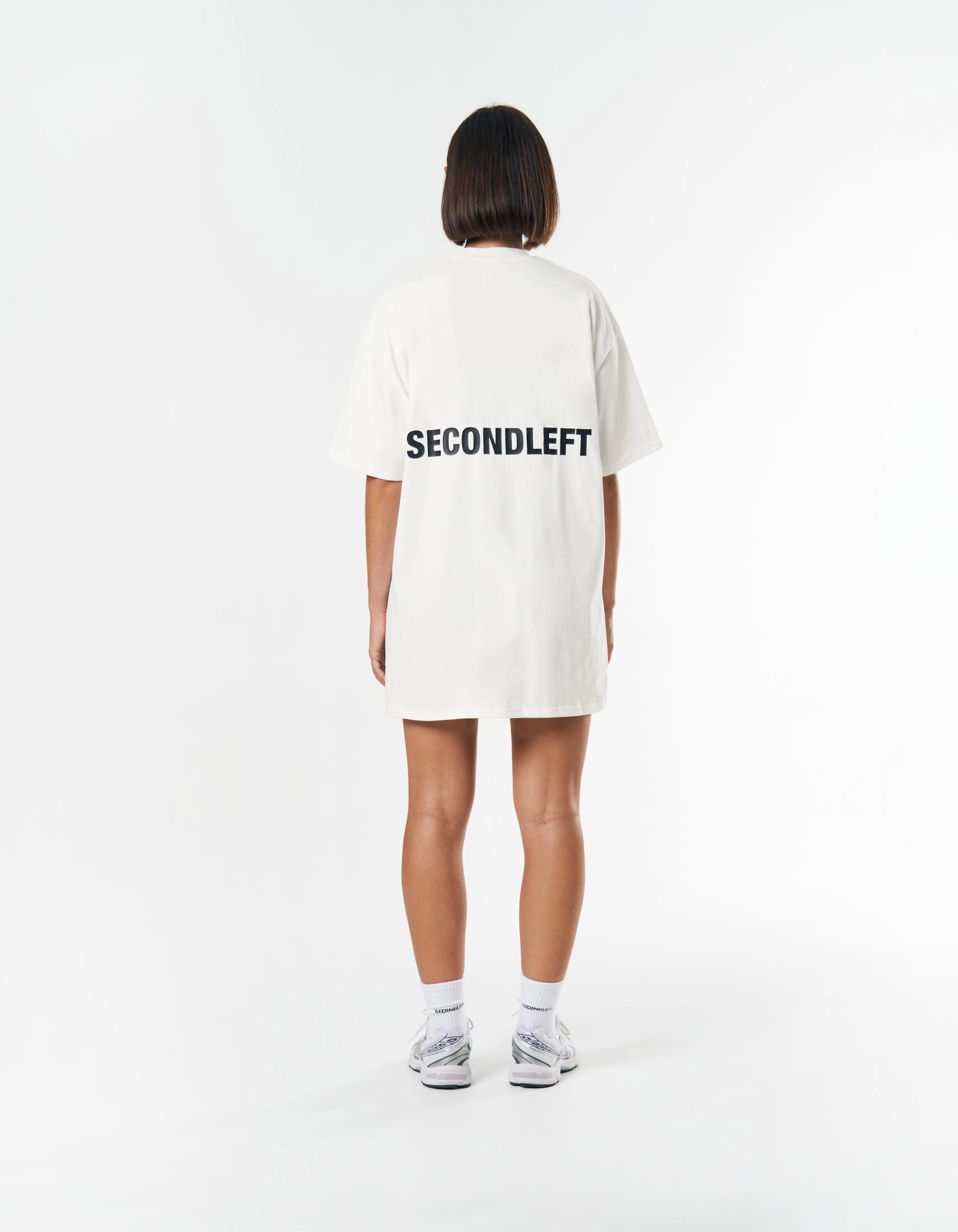 Neck Logo Tee - White