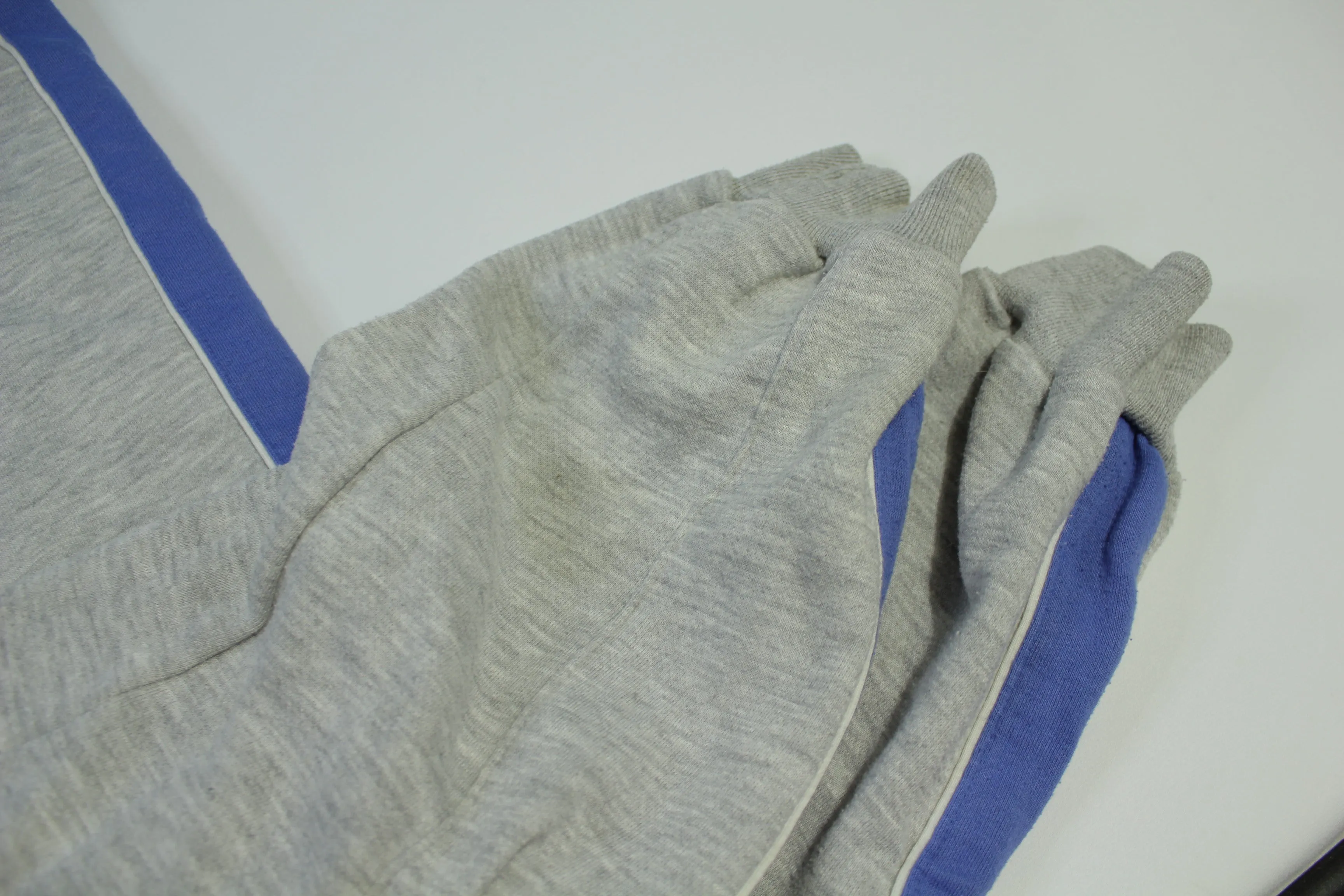 Nike Vintage 80's Heathered Gray Blue Striped Track Sweats Pants