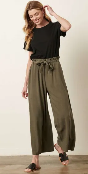 Noah Wide Leg Pants in Olive