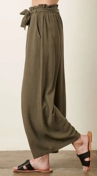 Noah Wide Leg Pants in Olive