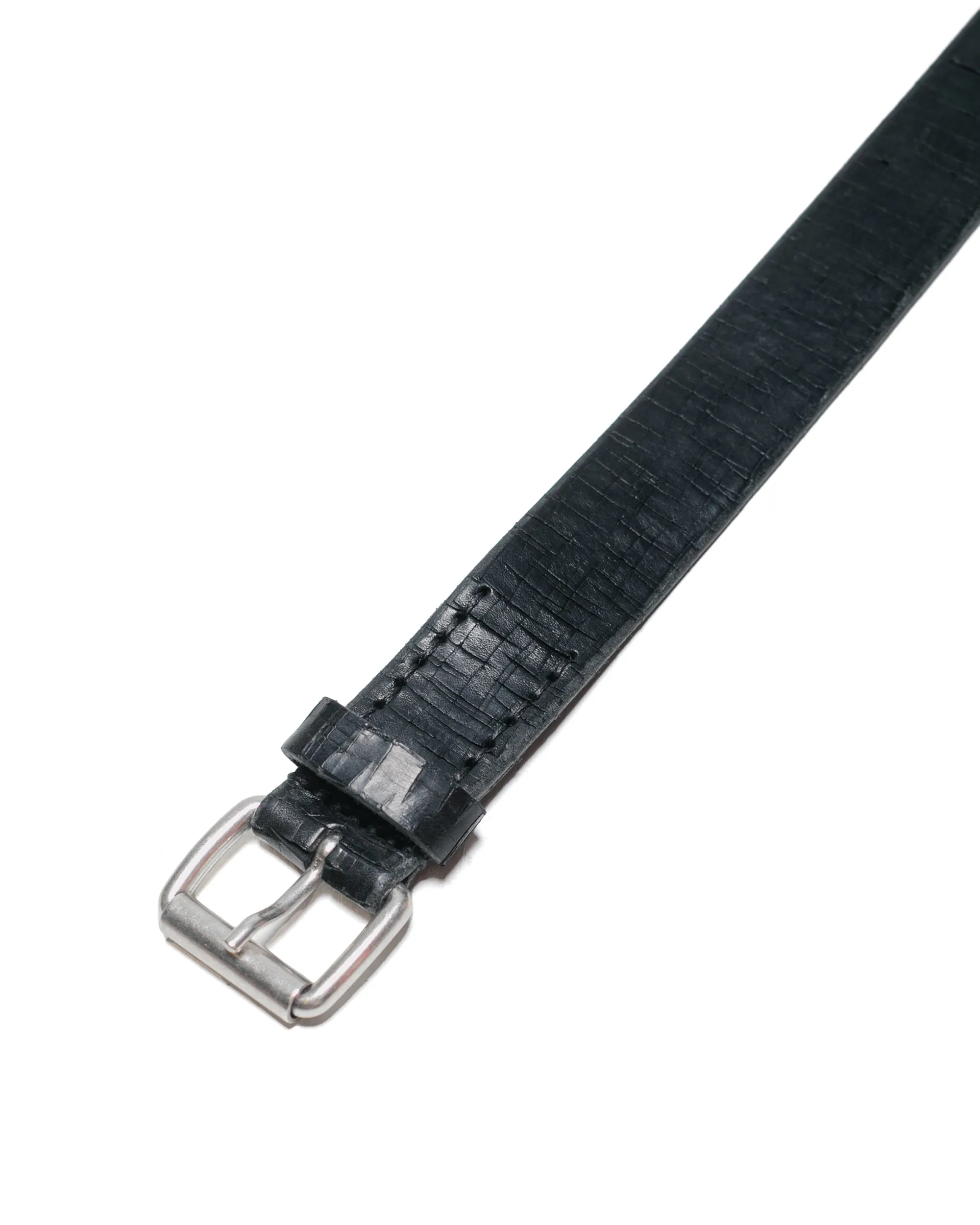 Our Legacy Belt 3CM Laser Crack Black Leather