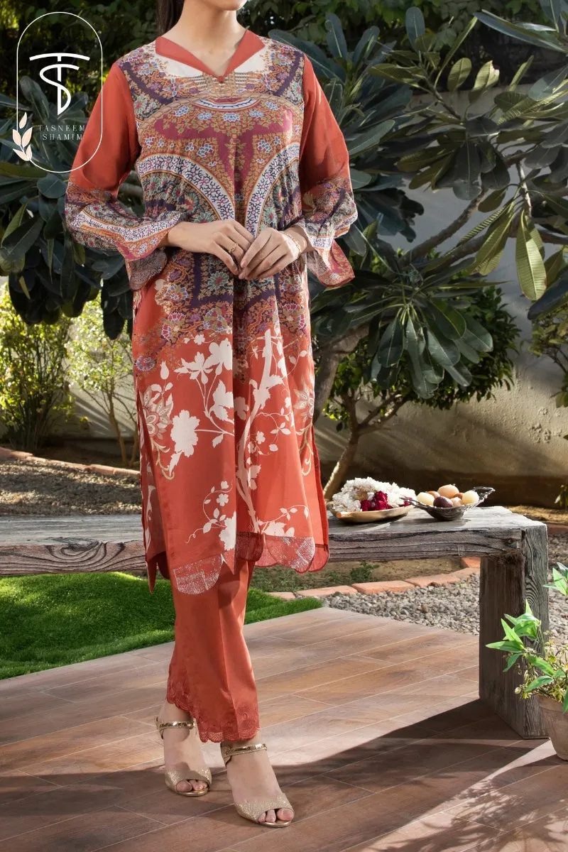 Pumpkin | 2-Piece | Premium Printed Lawn