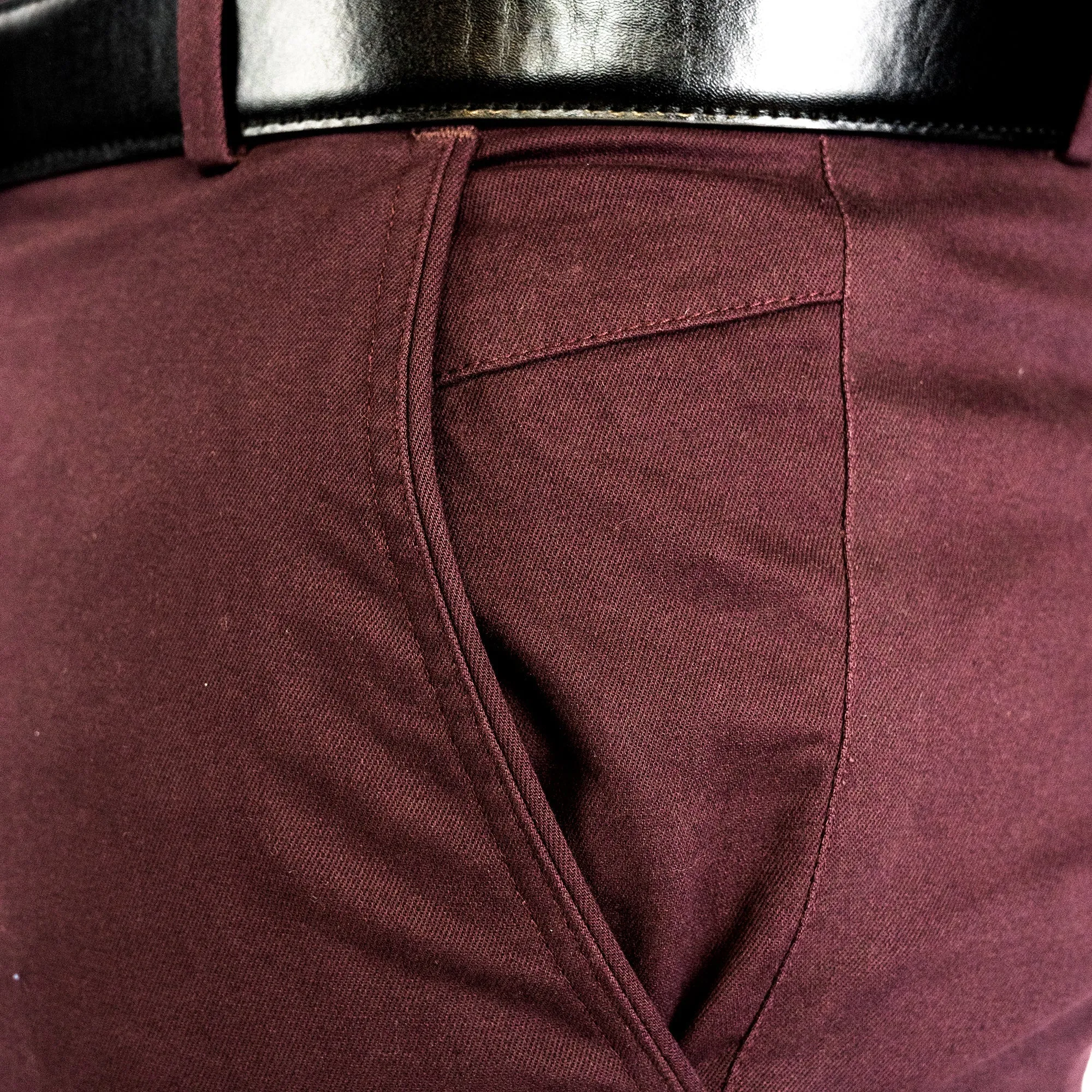 Regular Fit Maroon Chinos