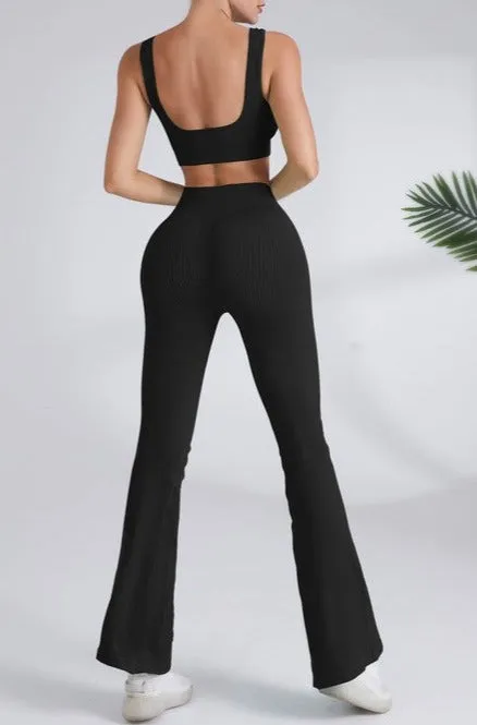 Ribbed Flare Yoga Pant