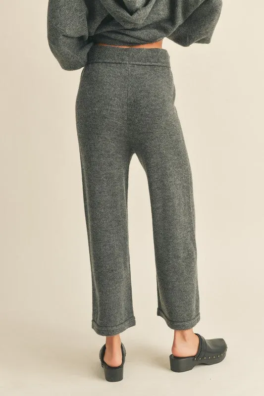 Ribbed Waist Band Sweater Pants