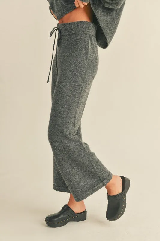 Ribbed Waist Band Sweater Pants