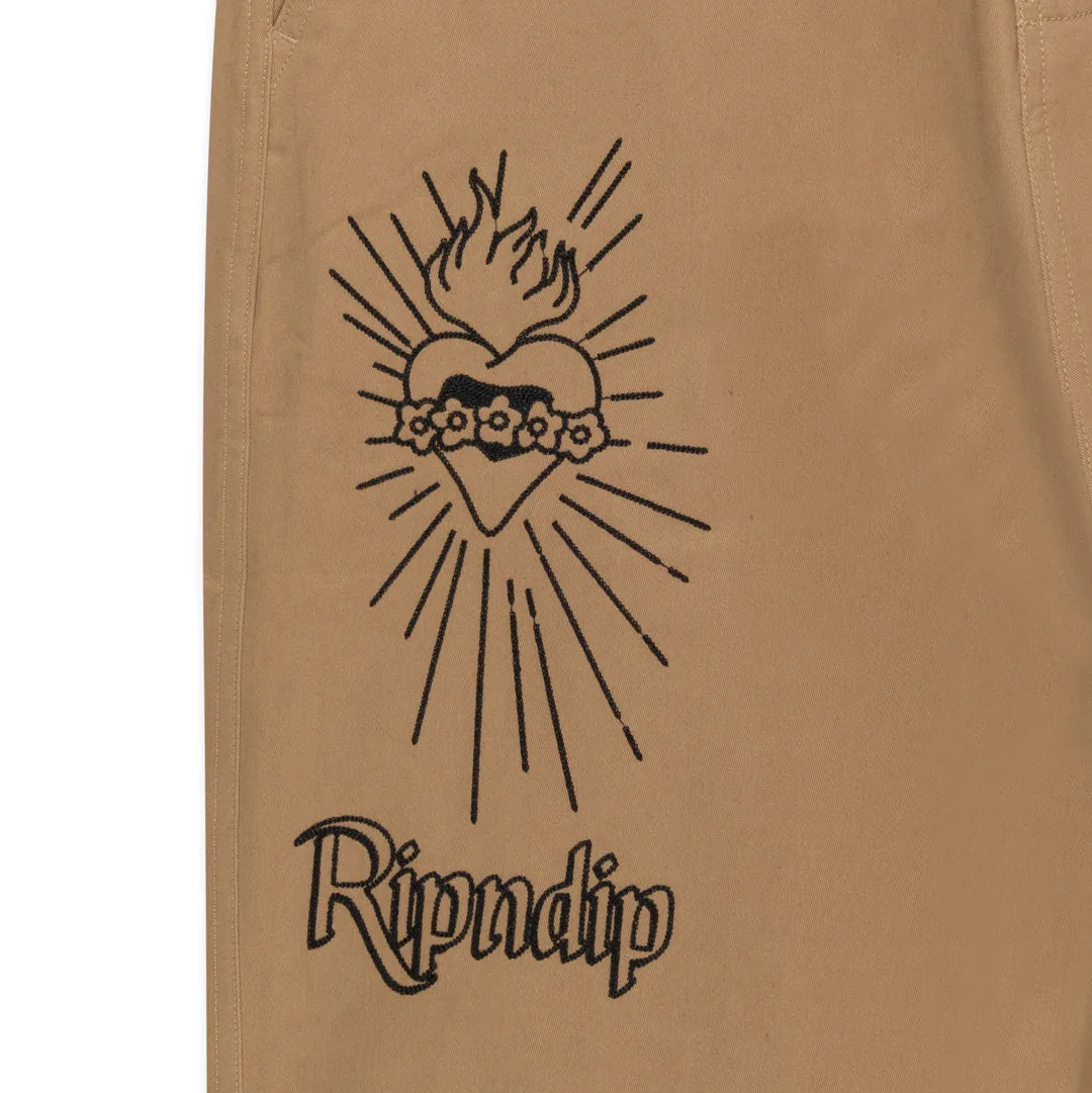 RIPNDIP MOTHER MARY PANTS-TAN