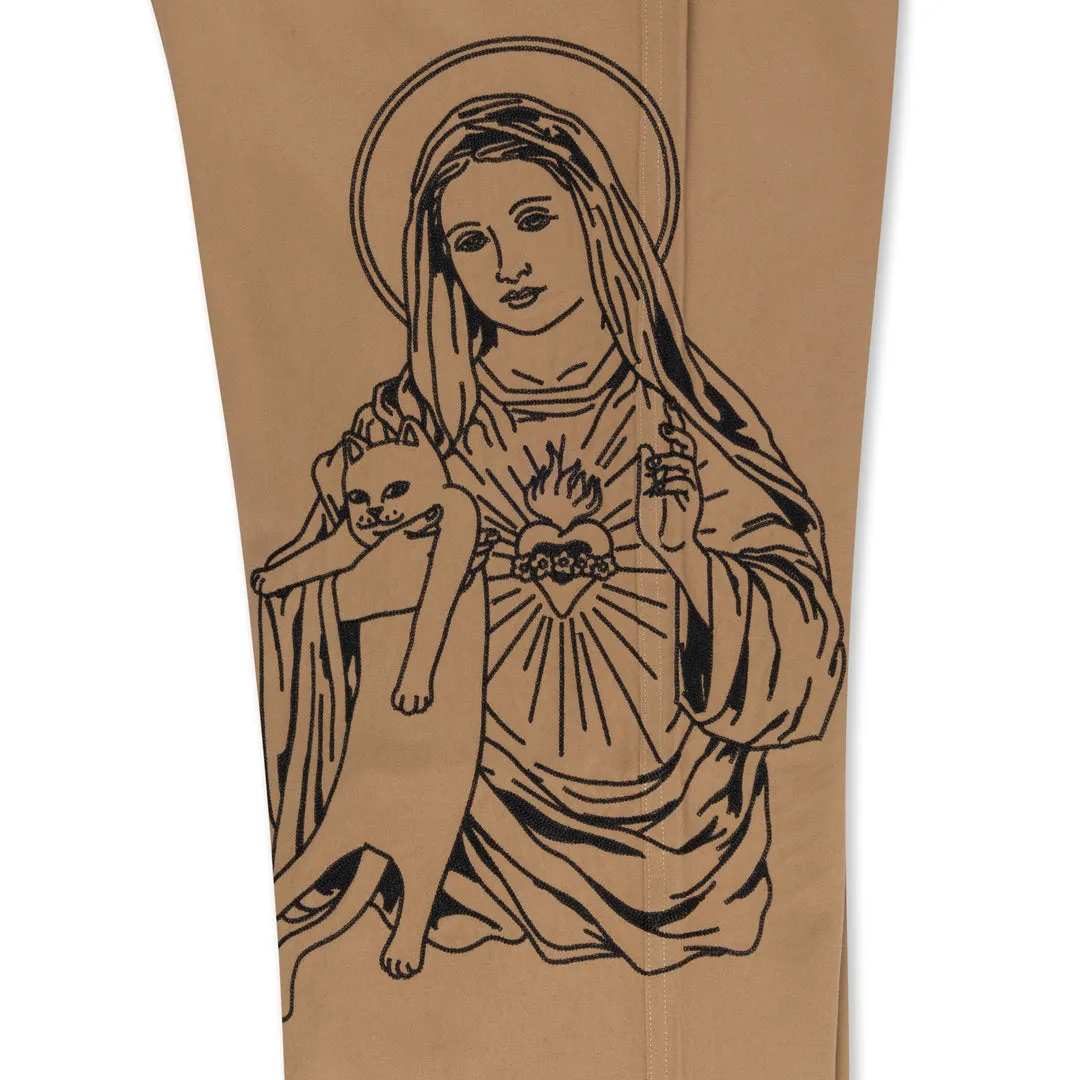 RIPNDIP MOTHER MARY PANTS-TAN