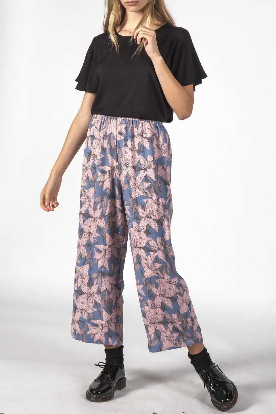 Sail Tropical Lily Blue Print Pant