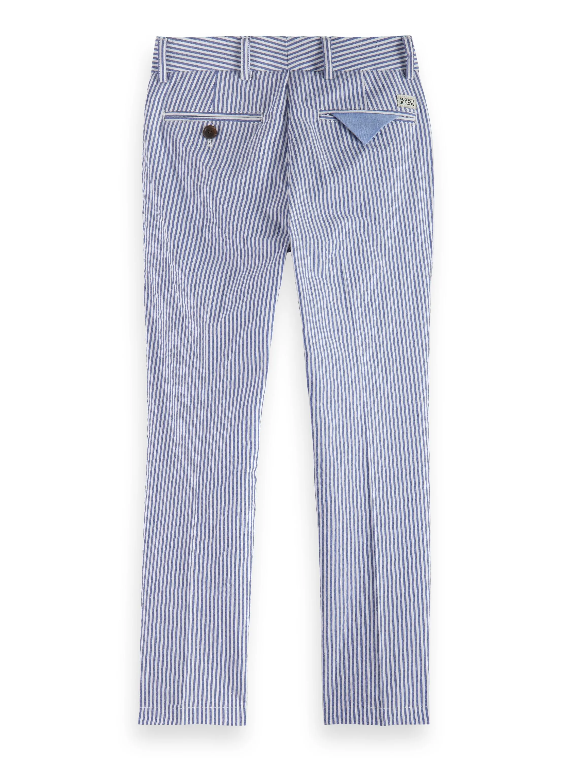 SCOTCH AND SODA SS24 BOY REGULAR SLIM-FIT SEERSUCKER CHINO PANT