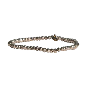 Silver Pyrite Mini Gemstone Bracelet