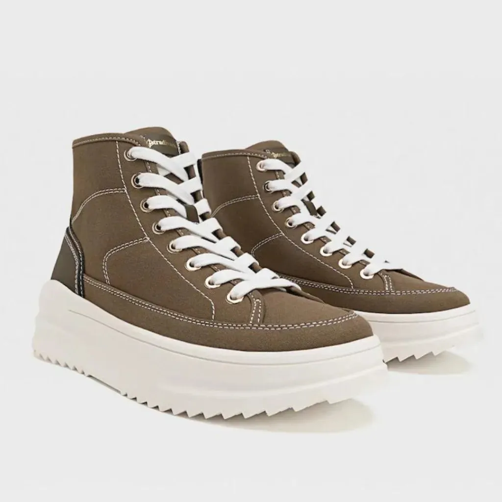 STRADIVARIUS Fabric High Top Trainers Women