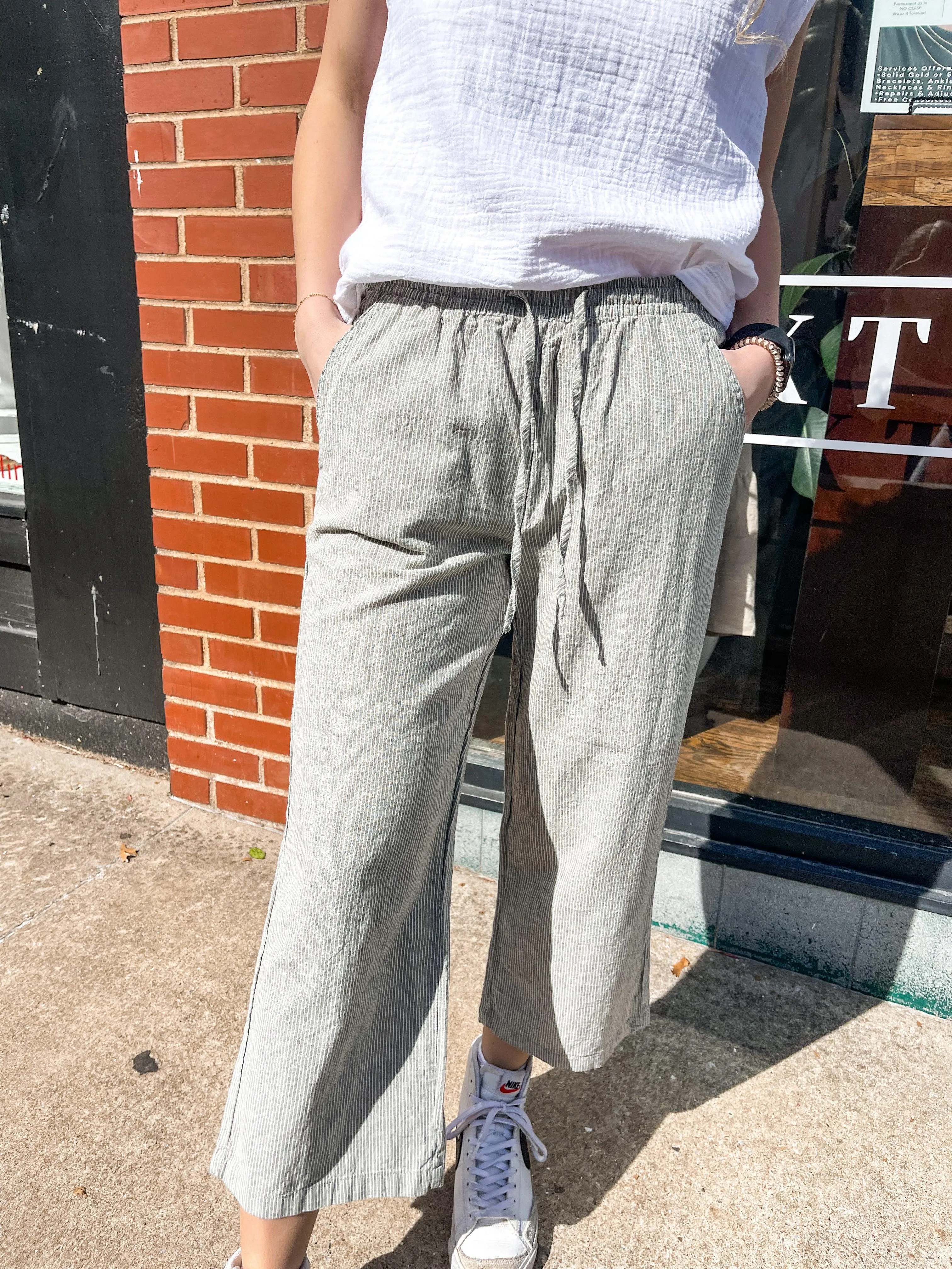 Striped Flowy Pants