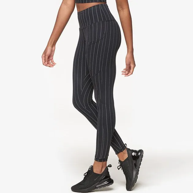 Strut This Teagan Legging Black Pinstripe