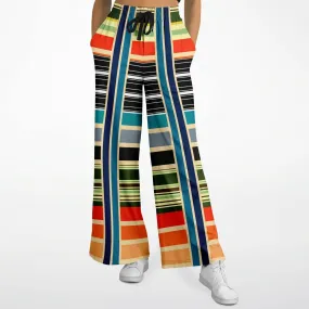 Tequila Sunrise Striped Eco-Poly Stretchy Phat Bellbottoms