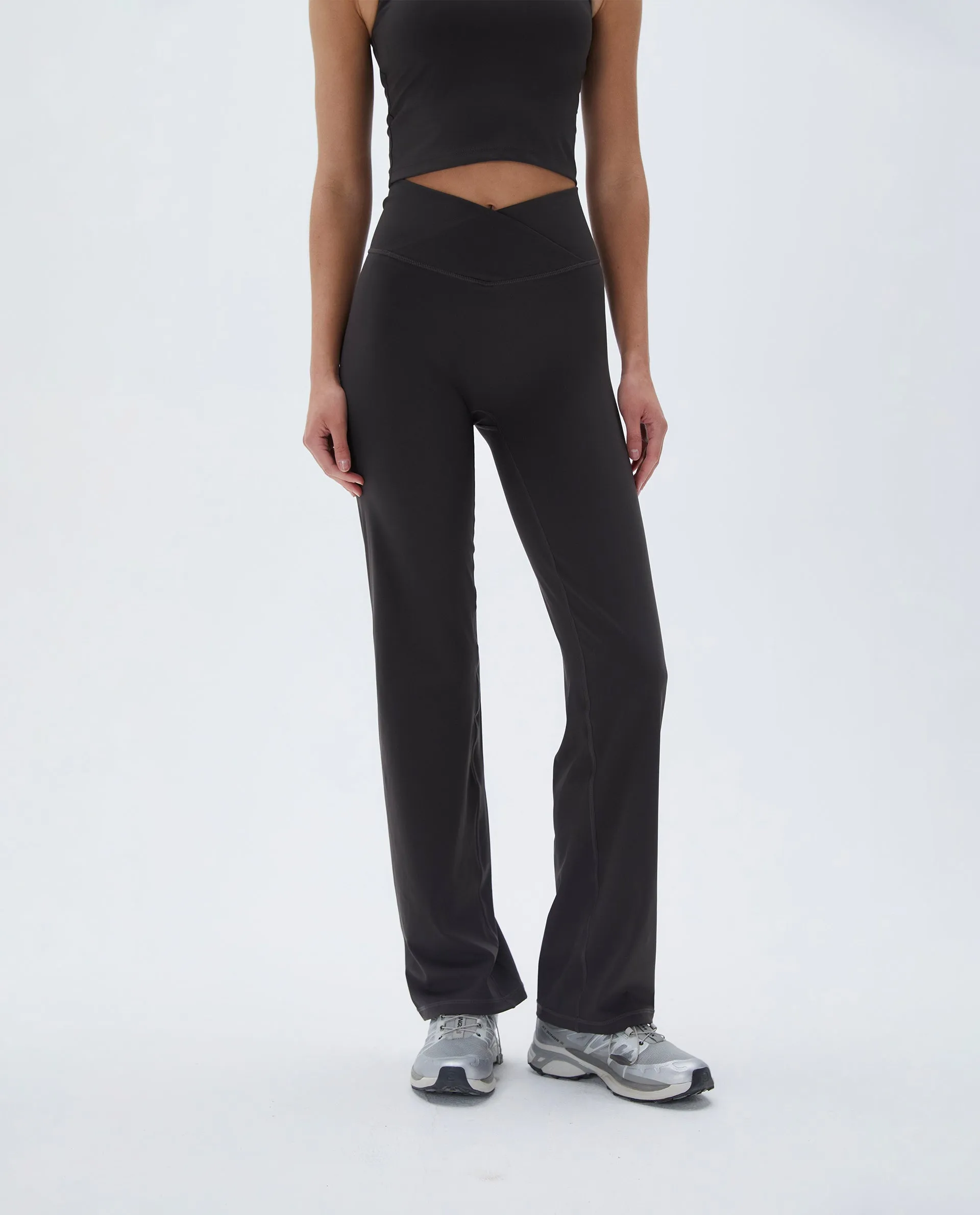 Ultimate Wrap Over Yoga Pant - Coffee Bean