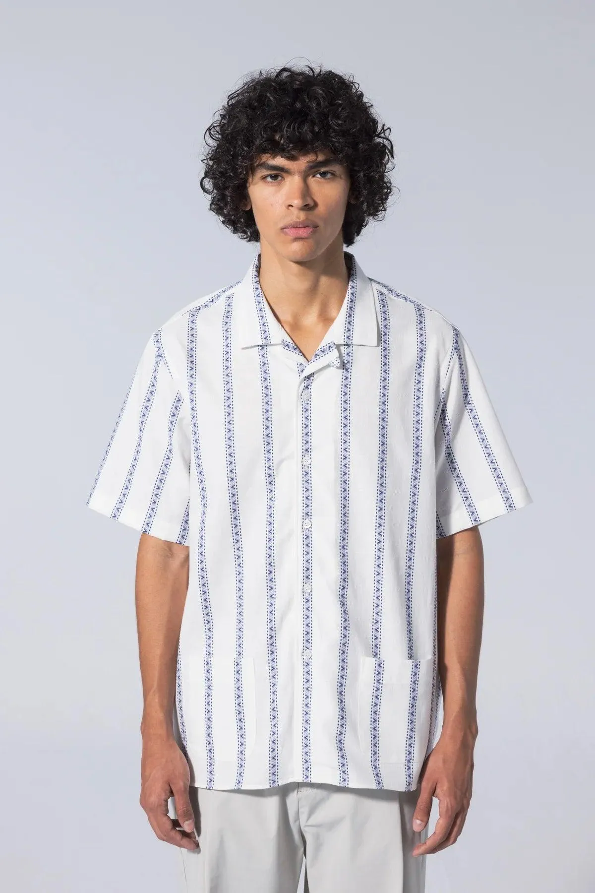 Unfeigned - Short Sleeve Shirt S1 Embroidery - White