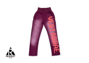 Vertabrae Sweatpants Washed Burgundy/Red