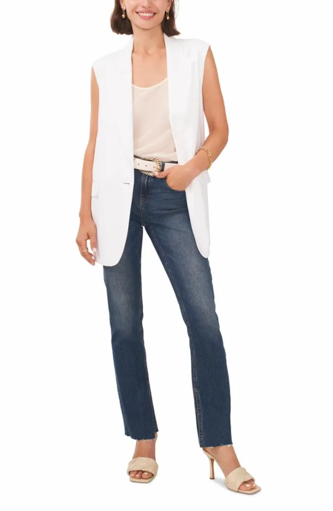 Vince Camuto Apparel BLAZER VEST WITH ONE BUTTON V145/ULTRA WHITE