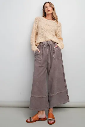 Wide Leg Palazzo Pants in Espresso