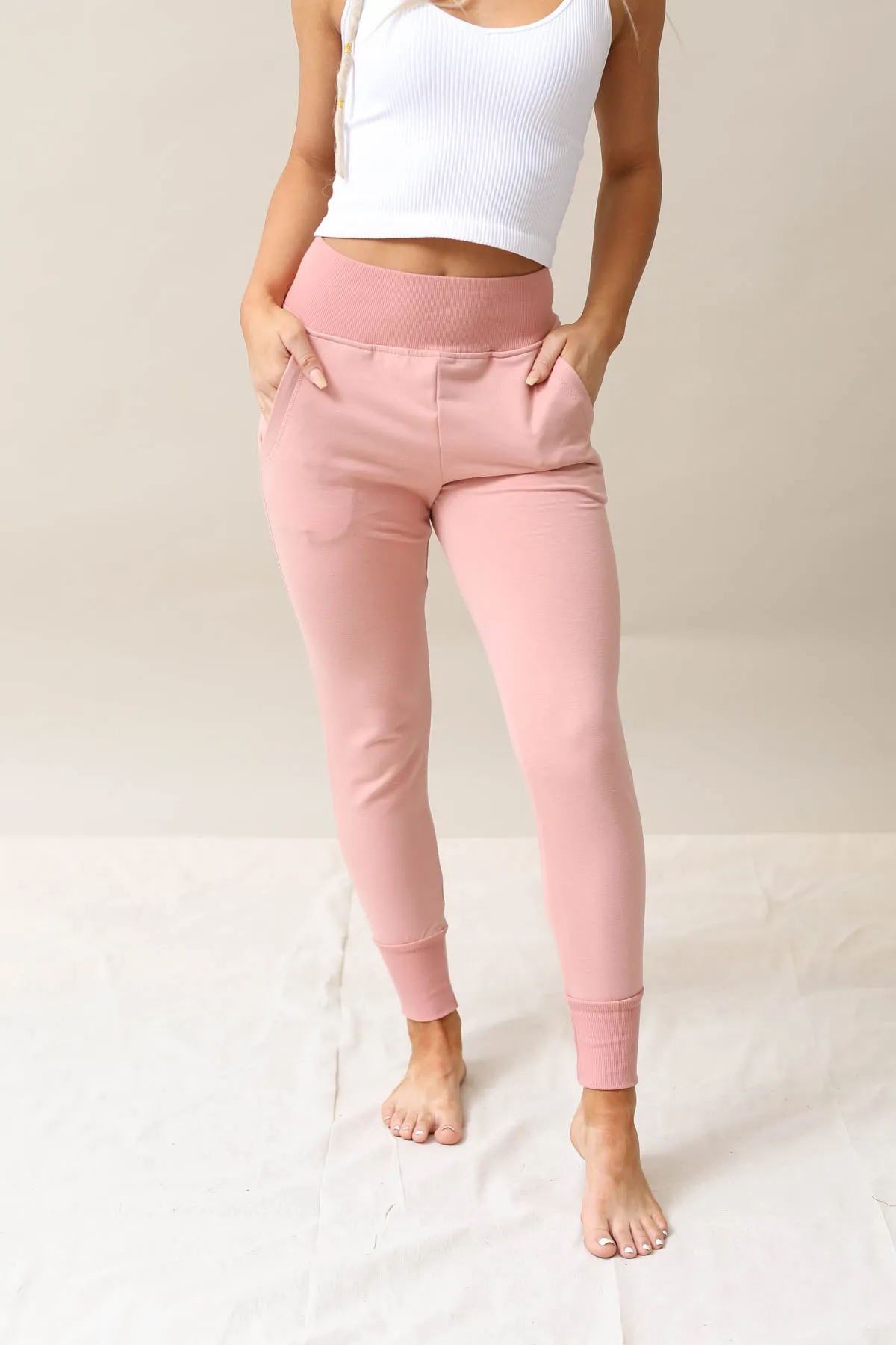 Wide Waist Band Stay In Joggers