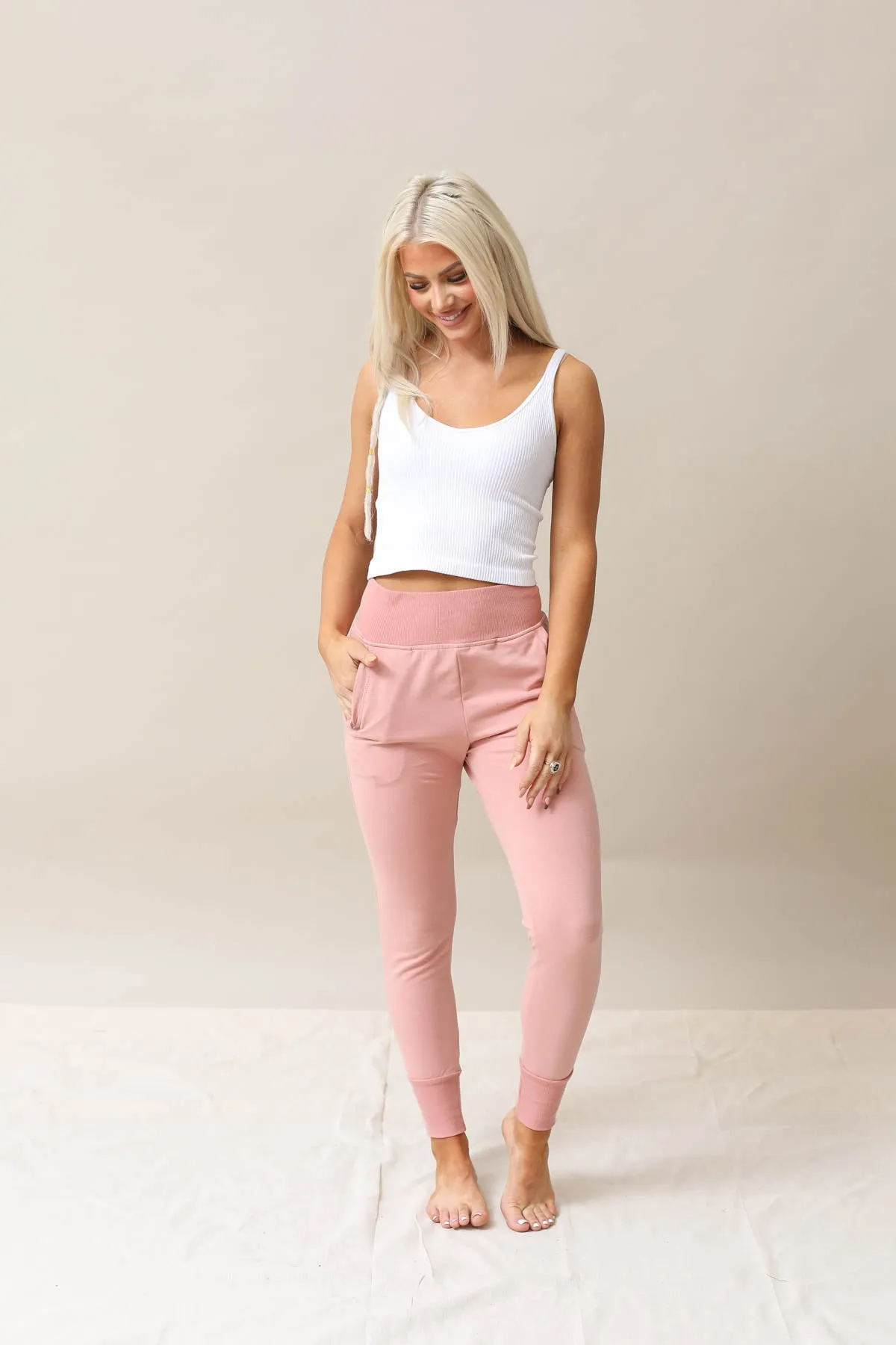 Wide Waist Band Stay In Joggers