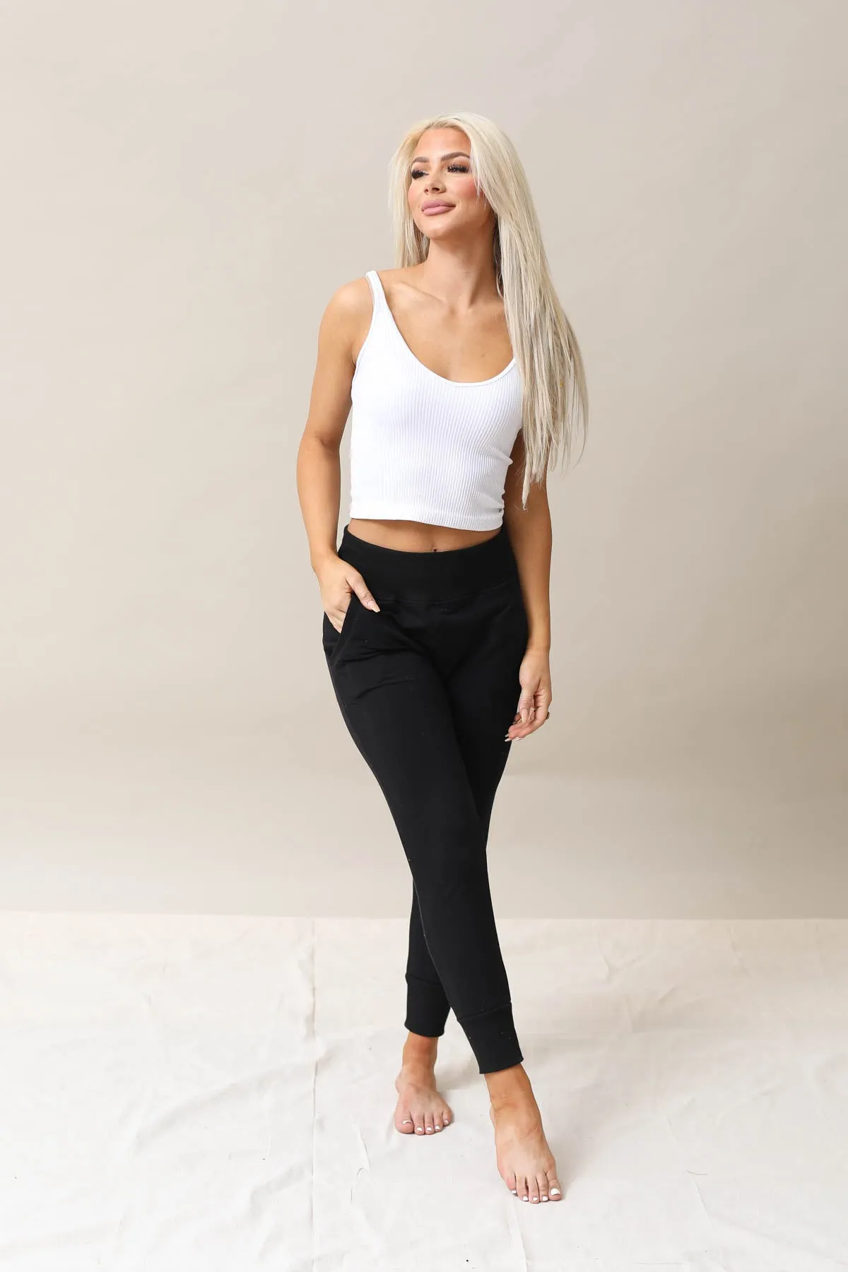 Wide Waist Band Stay In Joggers