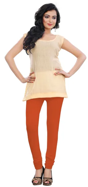 Womens Churidar Stretchable Leggings from India (Brown)