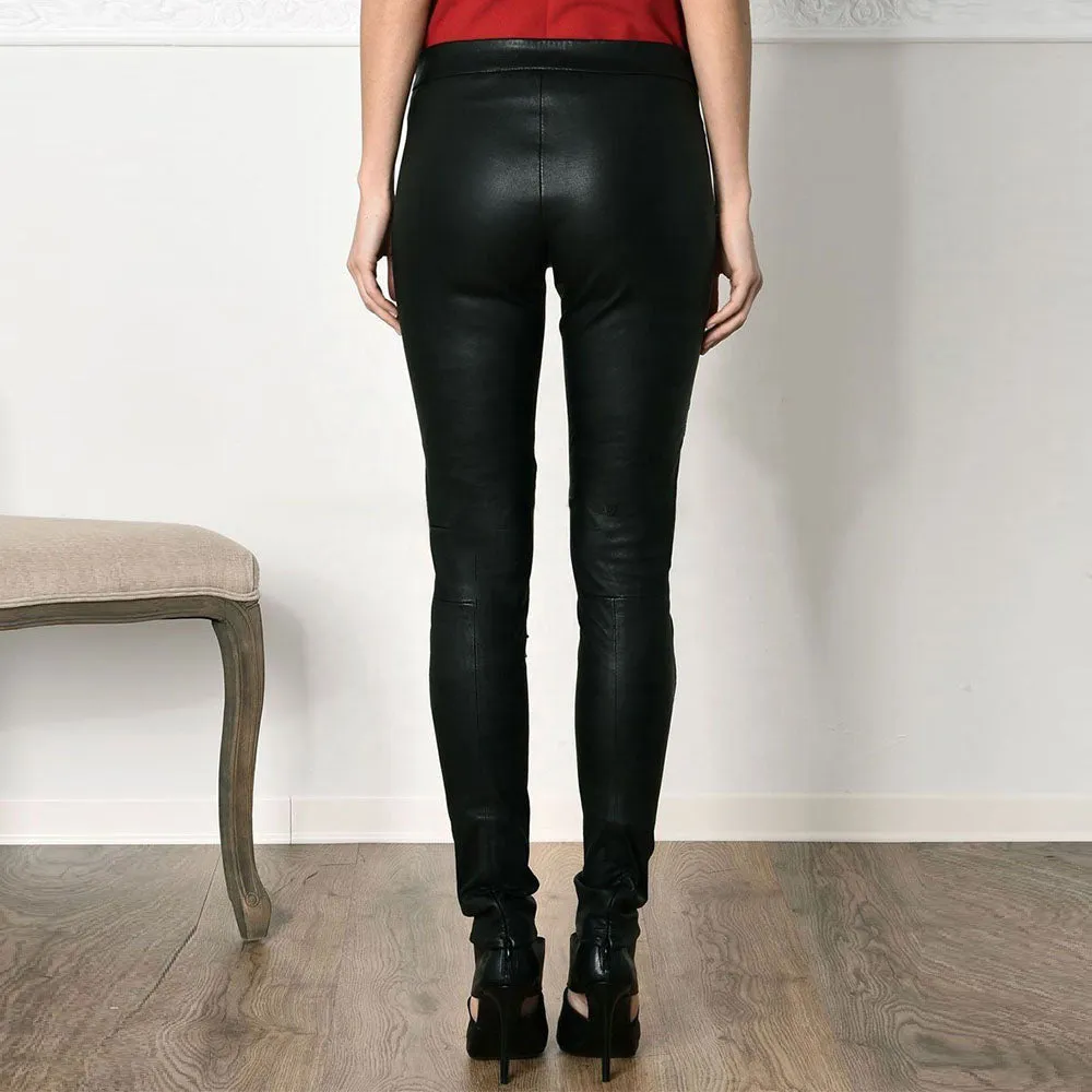 Women's Skinny Leather Pants - Addison