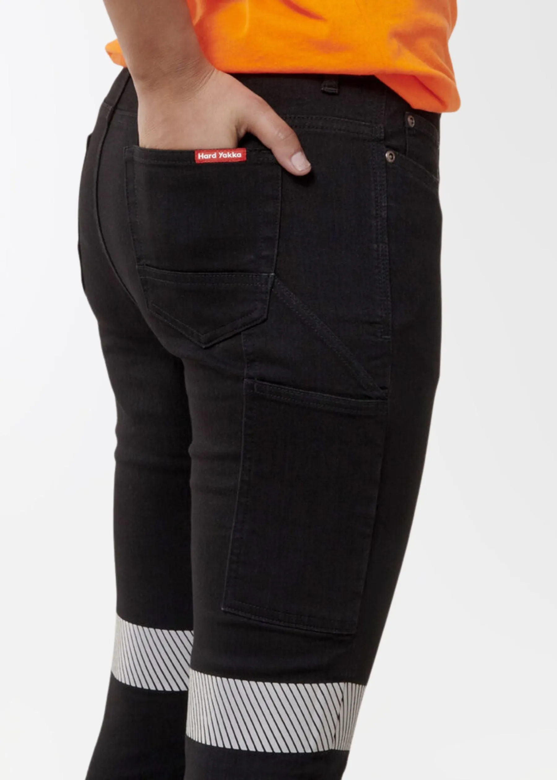 Women's taped stretch jeans